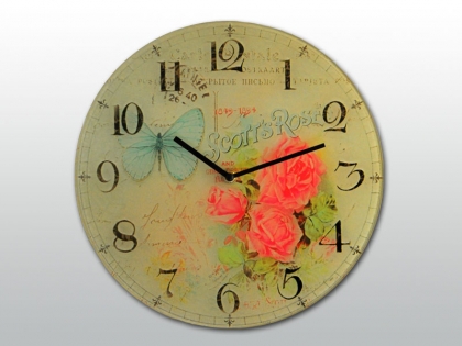Часы настенные Красная роза