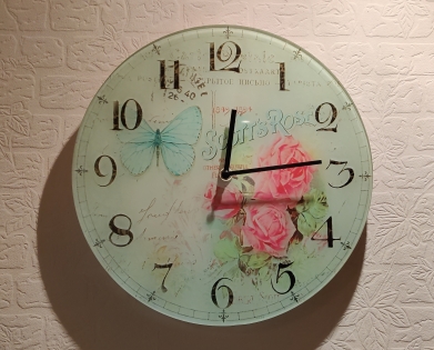 Часы настенные в стиле Шебби-шик 