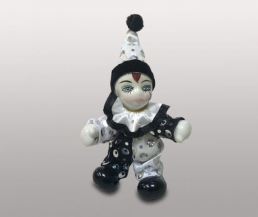 Клоун кукла черно-белый