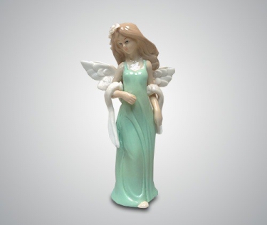 Статуэтка Ангелочек в зеленом платье