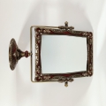 Винтажное зеркало настольное из олова со стразами 21*27 см