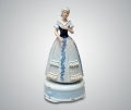 Музыкальная статуэтка дама в голубом платье